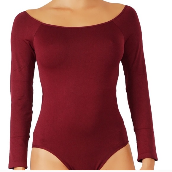 Long sleeve burgundy body suit - Picture 3 of 3